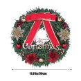 thumbnail image 2 of SDJMa 11" Door Wreath, Winter Wreath Christmas Wreaths Front Door Decoration Wreath Winter Handmade Artificial Wreaths for Front Home Kitchen door Wall Window Fireplace Larger Wreath, 2 of 6