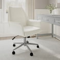 thumbnail image 5 of Martha Stewart Upholstered Office Chair in White/Polished Nickel, 5 of 11