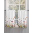 thumbnail image 5 of Wild Flowers 2 Panel Kitchen Curtains for Windows, Spring Butterfly Watercolor Country Floral Bathroom Privacy Curtain, Home Décor Window Treatment for Bedroom/Living Room 55"x45", 5 of 6