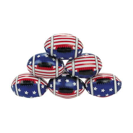 Vinyl Stars & Stripes Footballs - Party Favors - 12 Pieces
