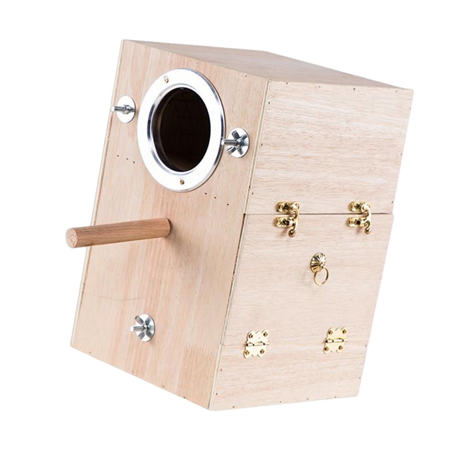 Parrot Breeding Box Bird House Parakeet Hatching Cage for Budgie Right Hanging