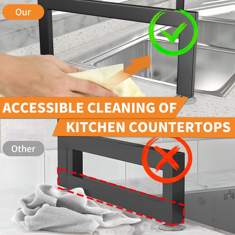WLRETMCI Over The Sink Dish Drying Rack, 2-Tier photo 3