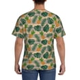 thumbnail image 3 of Bixox Men's Pineapples Palm Leaves Printed Short Sleeve Skinny Athletic T-Shirt, 3 of 6