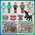 thumbnail image 2 of Mon Monde Jouet Blocs de Construction Ornements Modèle Assemblage Poupée Poupée creeper Steve Fait Main Steve, 2 of 5
