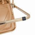 thumbnail image 3 of LeisureMod Lawrence Acrylic Folding Chair Gold Metal Frame Set of 4 in Tangerine, 3 of 11