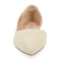 thumbnail image 4 of Journee Womens Ester Slip On Pointed Toe D'Orsay Flats, 4 of 10