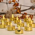 thumbnail image 3 of LumaBase Battery Operated LED Tea Lights - Set of 12 (Gold), 3 of 10