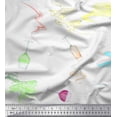 thumbnail image 1 of Soimoi polyester Crepe Fabric Brush Stroke & Wine Glass Bar Decor Fabric Printed Yard 52 Inch Wide, 1 of 3