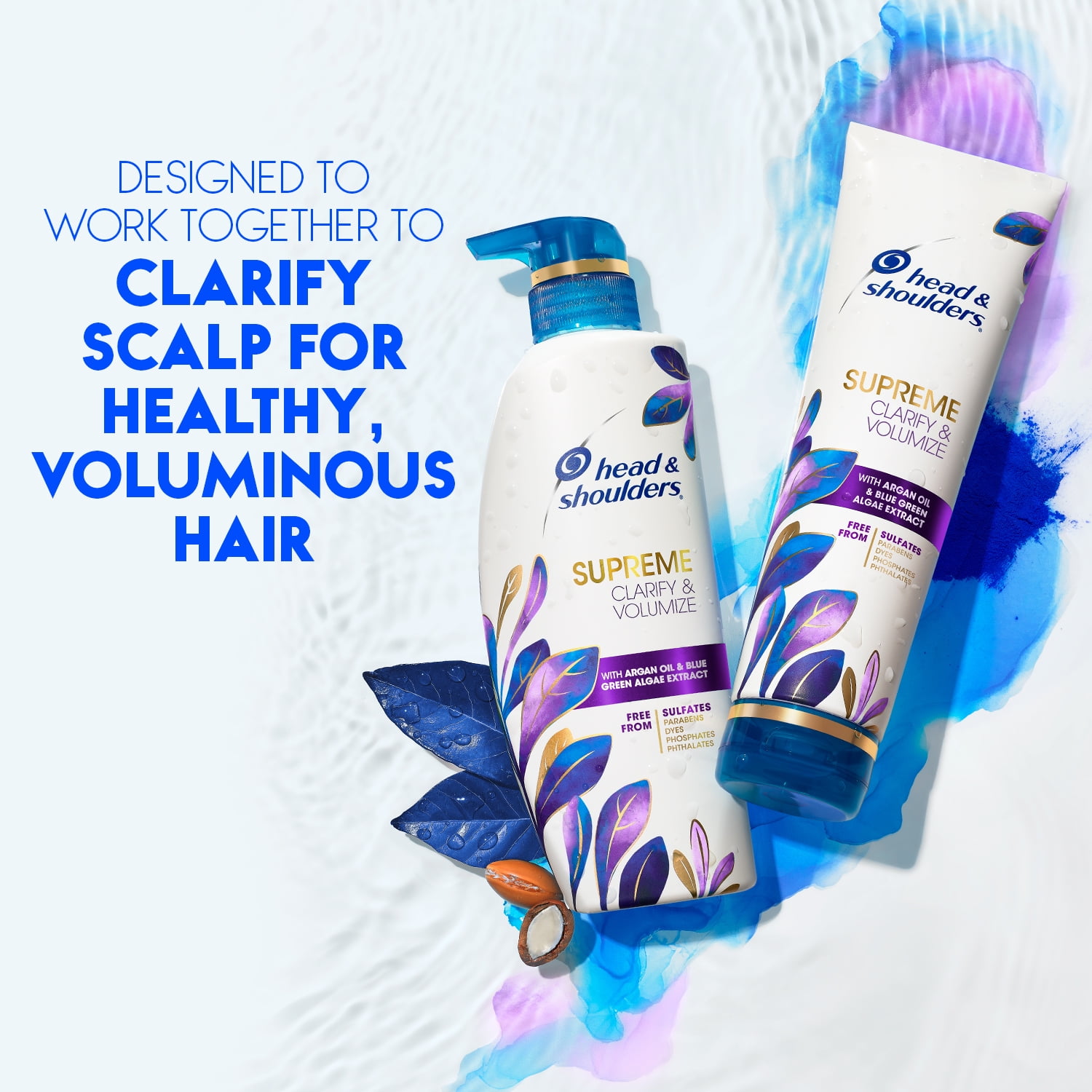 Hej Manøvre Sobriquette Head & Shoulders Supreme Clarify & Volumize Shampoo, Sulfate Free, for All  Hair Types, 11.8 fl oz - Walmart.com