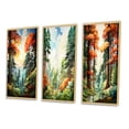 thumbnail image 3 of Designart "Tree Redwood Shimmering Heights II" Landscape & Nature Framed Wall Art Set Of 3 - Green Tree Redwood Frame Gallery Set For Office Decor, 3 of 6