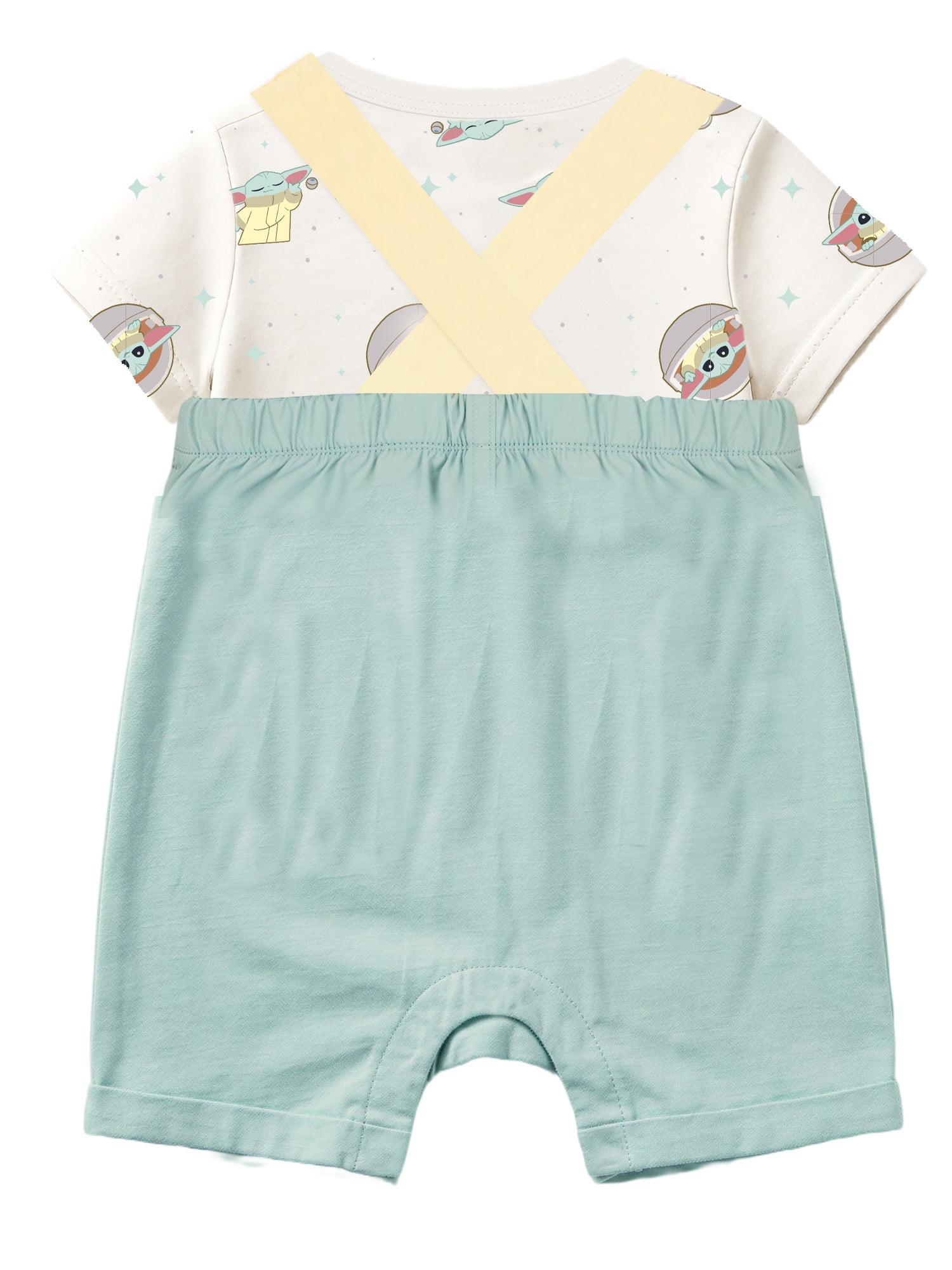 Baby Yoda Baby Boy 2 Piece Shortall Set, Sizes 0-24 Months