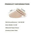 thumbnail image 2 of Ksopiavobs Straw Sun Visor for Women Clip On Wide Brim Straw Visor Cap Summer Beach Travel Sun Hat UPF 50+, 2 of 6