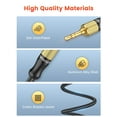 thumbnail image 6 of VANAUX 90 Degree 3.5mm Audio Cable, Right Angle Aux Cord [6ft/2m] Male to Male Stereo Jack for Car, Headphones, Speaker, MP3 & Home Theater, Black, 6 of 8