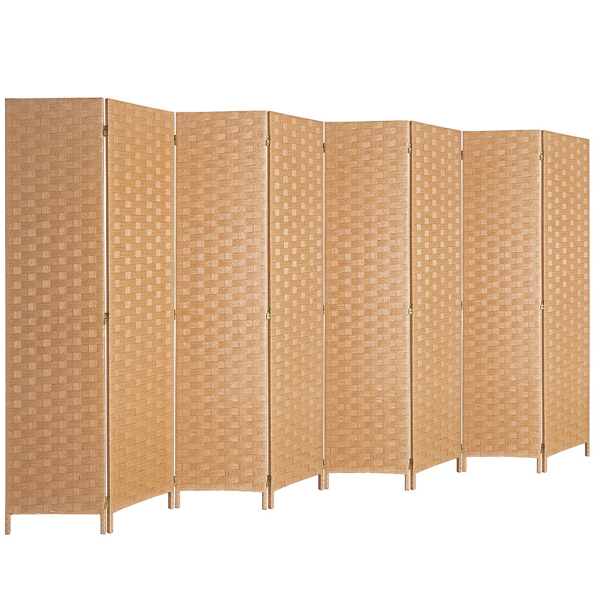 Room Divider Partition 4 Panel Privacy Screen 5.75 Ft Tall Privacy Wall Divider 68.9 x 15.75 Each Panel Folding Wood Screen for Home Office Bedroom Restaurant,Brown