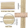 thumbnail image 2 of 13 Yards Gimp Braid Trim 2.6cm Wide Polyester Woven Upholstery Basic Trim Decorative Fabric Fringe Lace Ribbon for Sewing Crafting Costume DIY Jewelry Home Curtain Decoration Light Khaki, 2 of 9