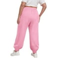 thumbnail image 5 of qolati Plus Size Sweatpants Women Fleece Lined Baggy High Waisted Cinch Bottom Joggers with Pockets Drawstring Casual Cute Lounge Workout Sweat Pants Pink XL, 5 of 6