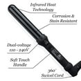 L'ange Hair Ondulé Ceramic Curling Wand Medium Hair Styler, Hot