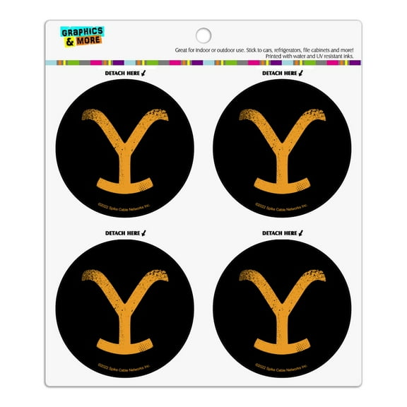 Yellowstone TV Show Brand Refrigerator Fridge Locker Vinyl Circle Magnet Set