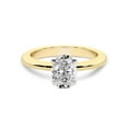 thumbnail image 3 of IGI Certified 6 Carat Oval Shape Lab Grown Diamond Engagement Ring | 14K Yellow Gold | Cordelia Knife Edge Solitaire Diamond Ring | FG-VS1-VS2 Quality Friendly Diamonds, 3 of 6