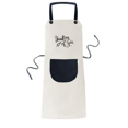 thumbnail image 1 of Thinking of You Quote Apron Adjustable Bib Cotton Linen BBQ Kitchen Pocket Pinafore, 1 of 3