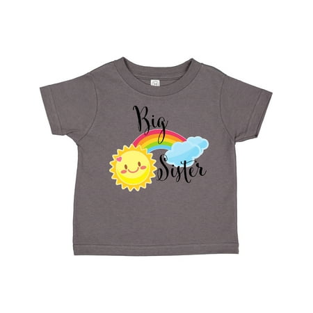 

Inktastic Big Sister- Sun and Rainbow Gift Toddler Toddler Girl T-Shirt