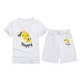 thumbnail image 4 of WOYY Girls Outfits Cartoon Bee Print Short Sleeve T Shirt Shorts Set, Sizes 2-13, 4 of 4