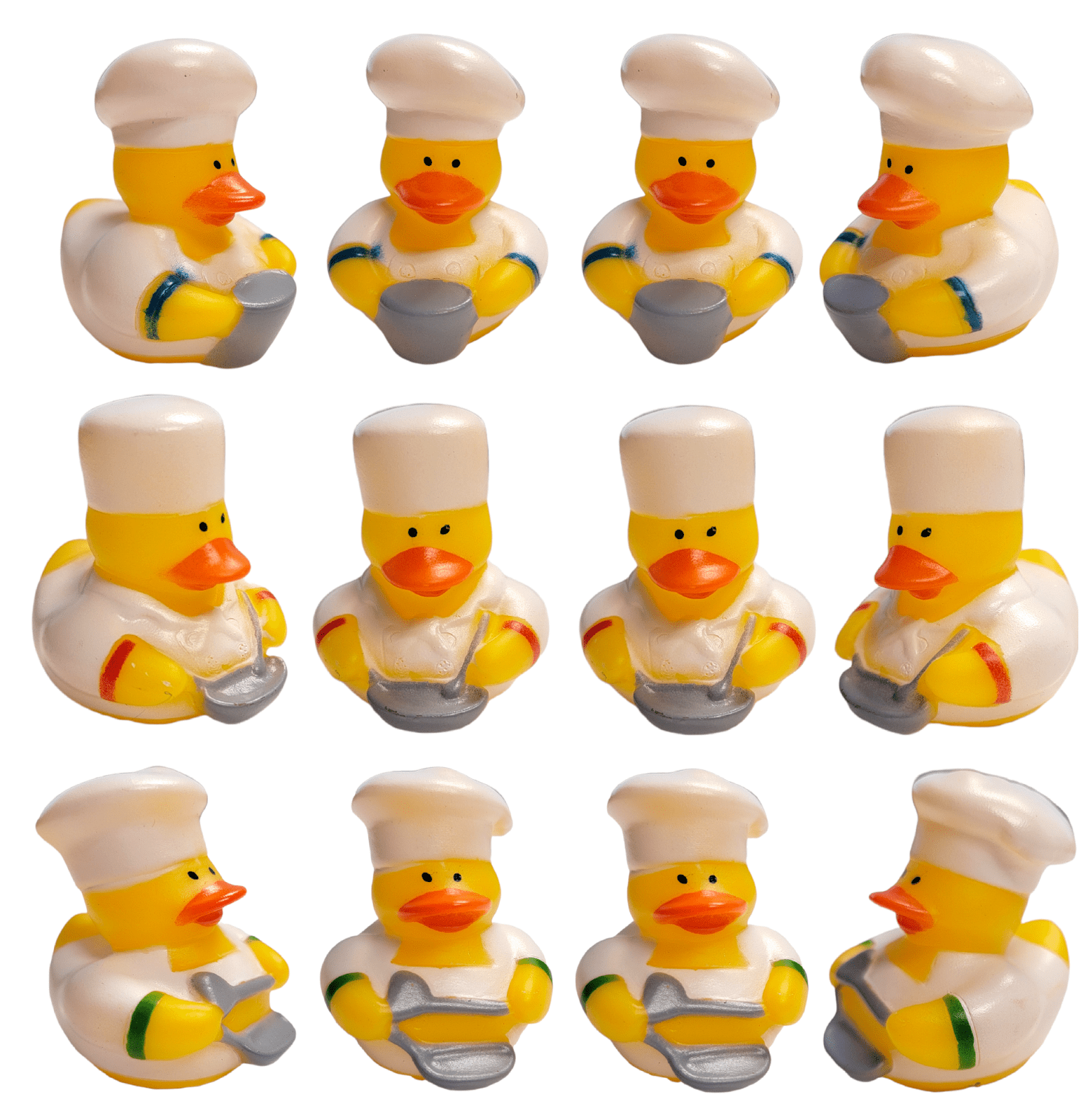 Cool Chef Rubber Ducks (2") Standard Size. (12 Pack)