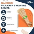 thumbnail image 3 of 100pcs 18" long Bamboo Skewers Sticks for Grilling BBQ Kabob Barbecue Marshmallow Roasting Stick Thick Natural Wooden Smore Sticks Craft (18 inch), 3 of 6