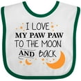 thumbnail image 3 of Inktastic I Love My Paw Paw to the Moon and Back Boys or Girls Baby Bib, 3 of 4