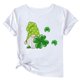 thumbnail image 5 of Puntoco Liquidación de camisetas cortas para mujer Camiseta de manga corta con cuello redondo y estampado informal a la moda para mujer, 5 of 5