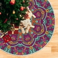 thumbnail image 3 of FMSHPON Boho Bohemian Mandala Flowers Xmas Christmas Tree Skirt Stand Mat for Holiday Party Decoration Indoor Outdoor 48 inches, 3 of 6