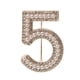 thumbnail image 1 of 6 Broches con El Número 5 para Mujer, Accesorios de Vestir Adecuados para Cualquier Ocasión, Dorado, 1 of 7