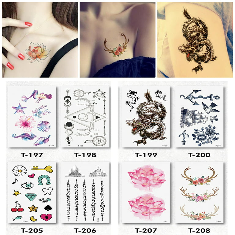 10pcs/20pcs Tattoo Sticker Popular Small Tattoo Stickers Henna