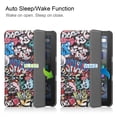 thumbnail image 3 of SaniMore for Fire HD8/HD8plus(12th generation 2022 Case, Auto Sleep/Wake Rugged PC Tri-Fold Kickstand [Support iPad 1st/3rd Pencil Charging]  Shockproof Protective Case for Women Men, Graffiti, 3 of 8