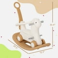thumbnail image 4 of Rocking Horse for Toddlers 1-3 Years, 4-in-1 Baby Rocking Horse with Detachable Balance Board and Push Handle, Brown, 4 of 11