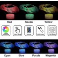 thumbnail image 2 of 5.9 x 8 x 3.5 inches Lámpara De Mesa De Coche De Carreras,Ilusión 3D,Luz Nocturna De Regalo De Coche De Carreras,16 Cambios De Color con Control Remoto De Base Táctil,luz De Coche, 2 of 4