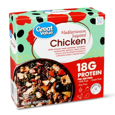 Great Value Mediterranean Inspired Chicken Whole 30 Meal, 10 oz