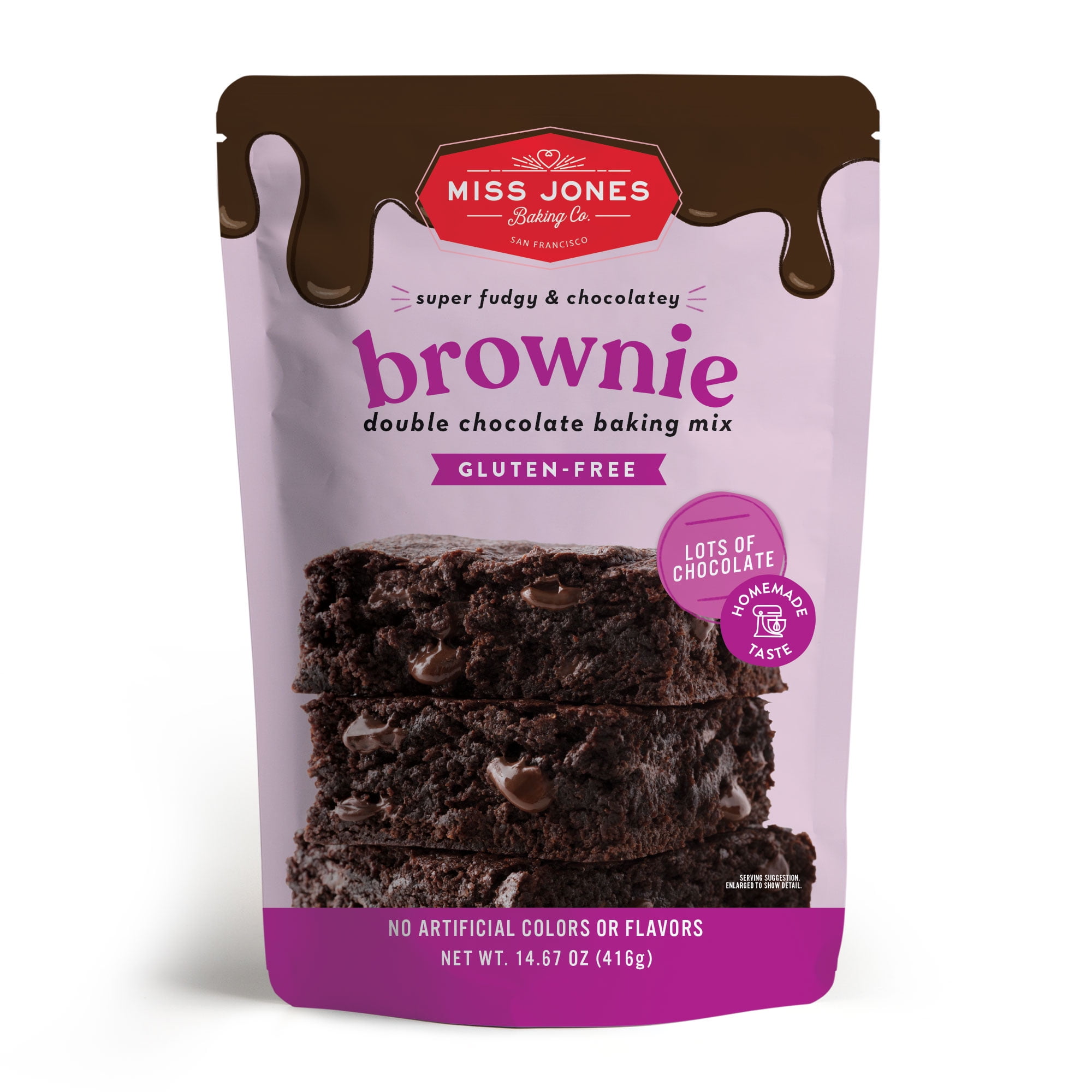 (7 pack) Miss Jones Baking Co. Gluten Free Double Chocolate Brownie Mix
