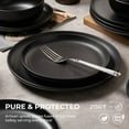 thumbnail image 4 of 12-Piece Stoneware Dinner Plates Bowls Sets | Microwave & Dishwasher Safe | Non-Toxic Dinner Plates Bowls Set | Stackable Matte Glaze Kitchenware for 4, 4 of 10