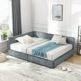 thumbnail image 6 of Newest Full Size Upholstered Daybed with Tufted Backrest & Storage Drawers, Velvet Sofa Bed Frame for Bedroom & Living Room,Grey, 6 of 16