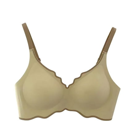 Elvqul Womens Bras Nylon Seamless Yellow Underwear Adaptive Bras