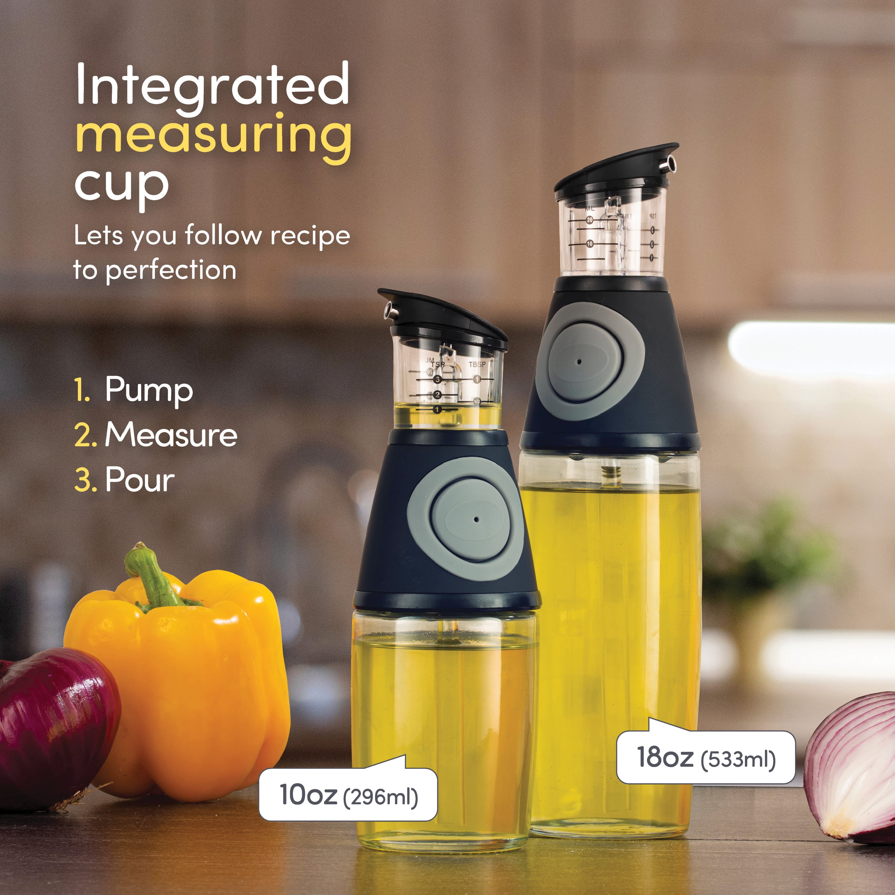Zeppoli Olive Oil Dispenser Bottle Set - Stainless Steel Rack 2 Pack - Oil  & Vinegar Dispenser Set -…See more Zeppoli Olive Oil Dispenser Bottle Set 