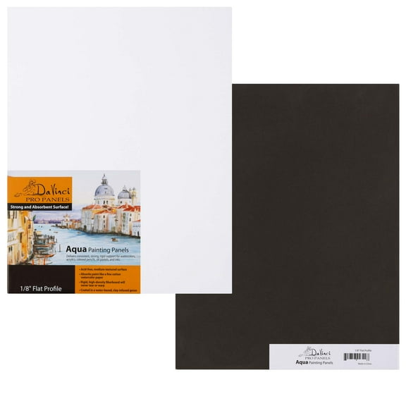 Jerry's Artarama Da Vinci Aqua Pro Panels - 9x12" - 1/8" Thick Rigid Watercolor Board with Acid-Free Surface, Clay-Infused Gesso, Ideal Watercolor Boards for Painting Mixed Media
