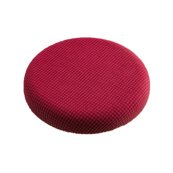 AUQ Chair Seat Covers,Soft Furniture Covers,Washable Sofa Covers for Easy Care,Practical Bar Stool Covers for Living Room,Lafite Red,(diameter-thickness 30-40cm)