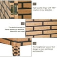 thumbnail image 6 of 4-Panel Room Dividers and Folding Privacy Screens Partition Walls for Bedroom Wooden Screen Divider Portable Freestanding Privacy Wall, Brick, 6 of 8