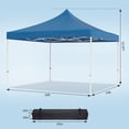 thumbnail image 5 of Garvee 10x10 Patio Pop Up Canopy Tent, Commercial Canopy with Roller Bag and PU Coating Waterproof Fabric, All Season Heavy Duty Sun Shelter for Events, Parties, Camping, 5 of 7
