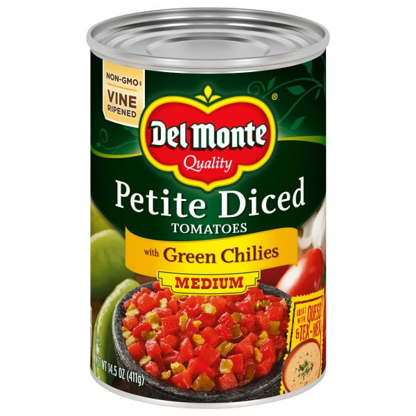 Del Monte Diced Tomatoes with Green Chilies, 14.5 oz Can