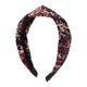 thumbnail image 1 of 1 Pc Banda de Pelo Ancha Floral Elegante con Nudo para Mujeres y Niñas Negra, 1 of 3
