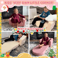 thumbnail image 6 of babyeap Kids Sofa,2-in-1 Soft Toddler Couch Fold Out,Toddler Chair Baby Convertible Couch for Girls and Boys,Pink, 6 of 10