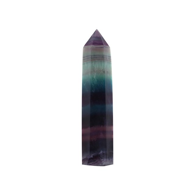 Yeacher Quartz Fluorite Naturel Pierre de Cristal Colorée Améthyste de Guérison Baguette Hexagonale